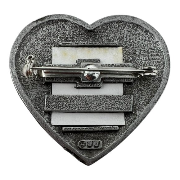 Artifacts JJ My Best Friend Photo Frame Pet Brooch Pin 1986 Silver Tone NEW Vtg - Picture 2 of 3